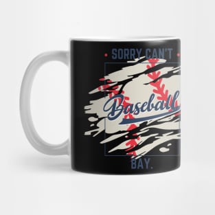 Sorry. Can't. Baseball. Bye. baseball player baseball season Grunge Clover Baseball Mug